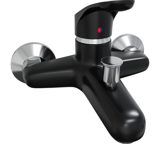 Смеситель настенный CAPEL c коротким изливом (с душевой лейкой),ABS- пластик, черный CAP-SN-B-04 1