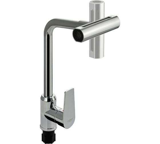 Смеситель для кухни BRIMIX Г - образный излив, шаровый, из высокопрочного АБС пластика, с поворотной лейкой - аэратором, цвет ХРОМ. 5906 1