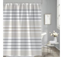 Штора для ванной Delphinium Гранвия полиэстер 180х180см, 12 колец, мультиколор 104260