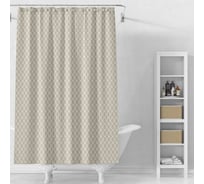 Штора для ванной Delphinium Соната ПВХ 180х200см, 12 колец, бежевый 104208