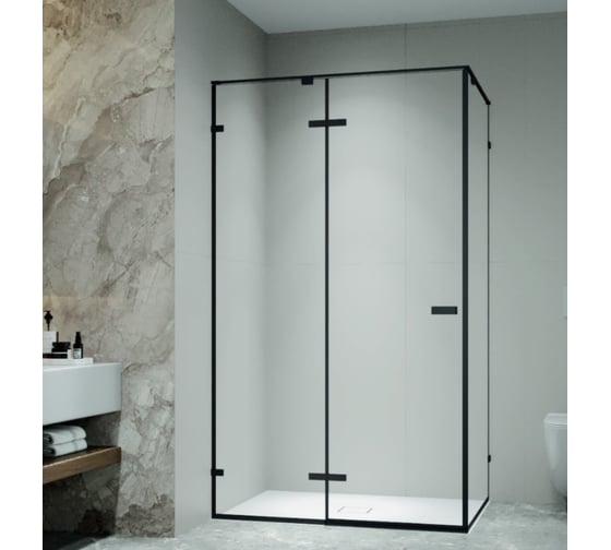 Душевой уголок RGW 160* 90*200 SV-040-B Прямоугольный/Чёрный/Прозрачное/8 мм (2 уп.) 353204069-14 1