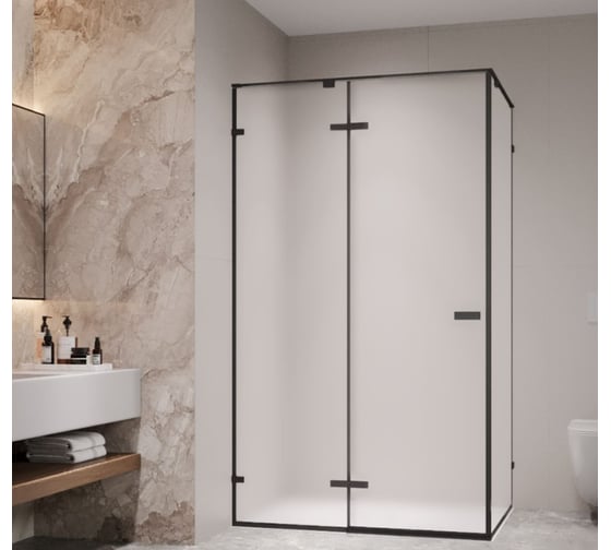 Душевой уголок RGW 160*100*200 SV-040-B Прямоугольный/Чёрный/Матовое/8 мм (2 уп.) 353204060-24 1