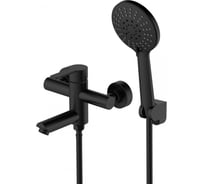Смеситель для ванны Agger Easy однорычажный с душевым набором, черный матовый A3121244
