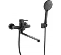 Смеситель для ванны Agger Easy однорычажный универсальный с душевым набором, черный матовый A3121144