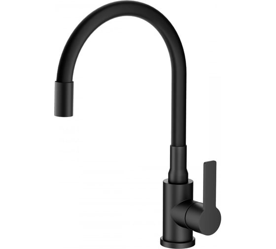 Смеситель для кухни Agger Easy однорычажный с гибким изливом, черный матовый A3100544 1