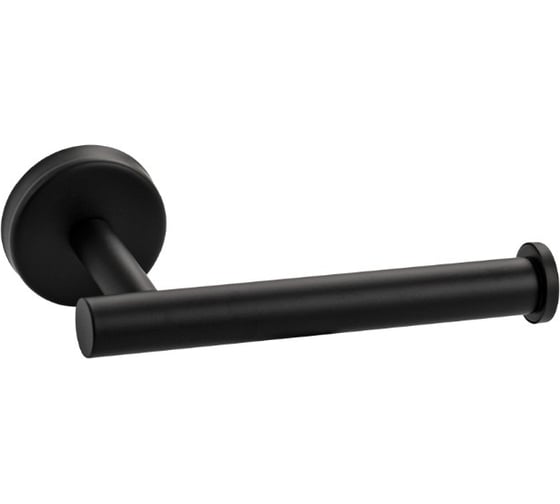 Держатель туалетной бумаги из нержавеющей стали антивандальный BRIMIX на круглом основании, черный, матовый 79916 1