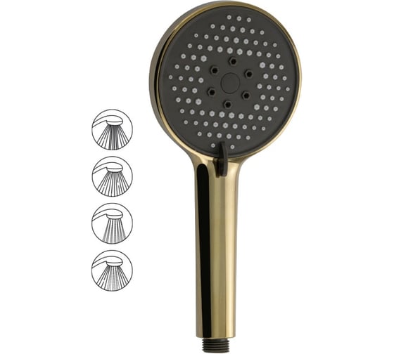 Лейка душевая массажная GFmark под золото 6078 1