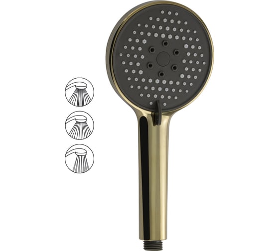 Лейка душевая массажная GFmark под золото 6078