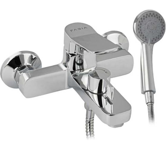 Смеситель для ванны FABIA с коротким литым изливом, с дивертором на корпусе, цвет хром 9620 1