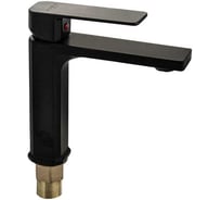 Смеситель для раковины FABIA квадратный корпус, цвет черный 9735