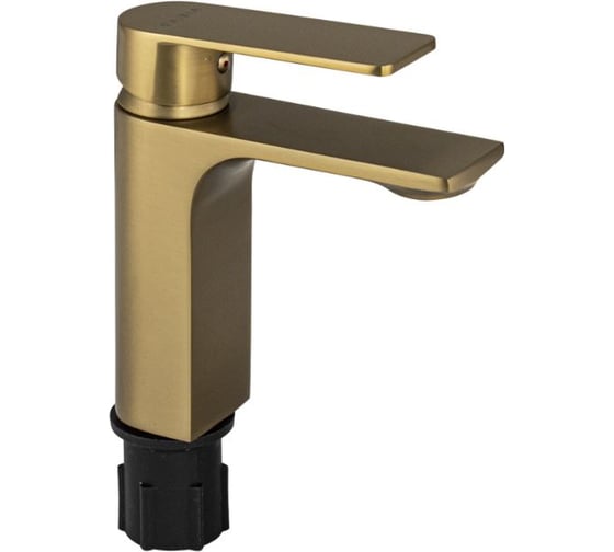 Смеситель для раковины FABIA шаровый, литой корпус, цвет матовое золото 9838 1