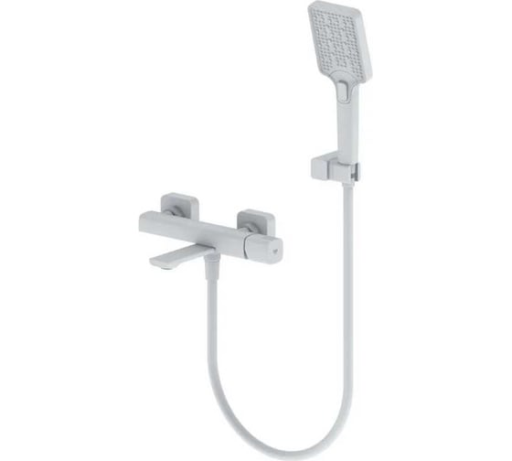 Смеситель для ванны однорычажный ViEiR короткий излив, белый, настенный V473031-F 1