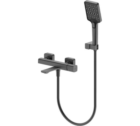 Смеситель для ванны однорычажный ViEiR короткий излив, графит, настенный V473031-G 1