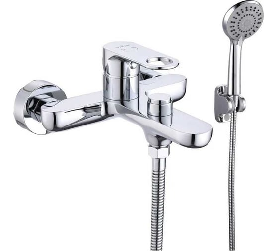 Смеситель для ванны однорычажный ViEiR латунный настенный, с коротким изливом, хром V043531 1