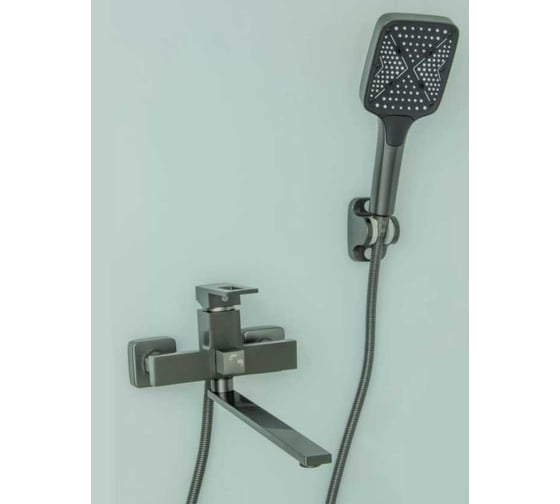 Смеситель для ванны однорычажный ViEiR с длинным изливом, графит V193541-G 1