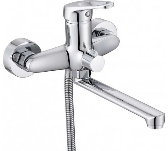 Смеситель для ванны однорычажный ViEiR латунный настенный, с коротким изливом, хром V093531 1