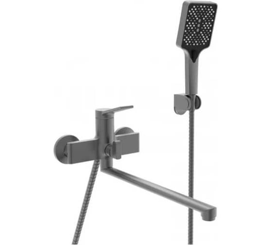 Смеситель для ванны однорычажный ViEiR с длинным изливом, графит V243542-G 1