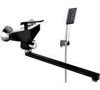 Смеситель для ванны однорычажный ViEiR с длинным изливом, черный/хром V333541-C