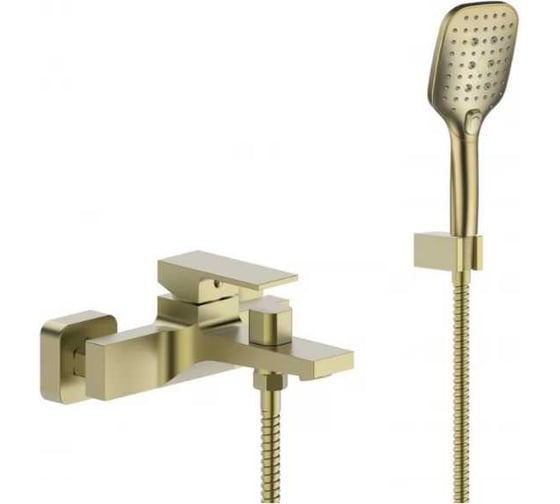 Смеситель для ванны однорычажный ViEiR матовое золото, короткий излив V393535-S 1