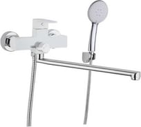 Смеситель для ванны однорычажный ViEiR с длинным изливом белый V283541-F