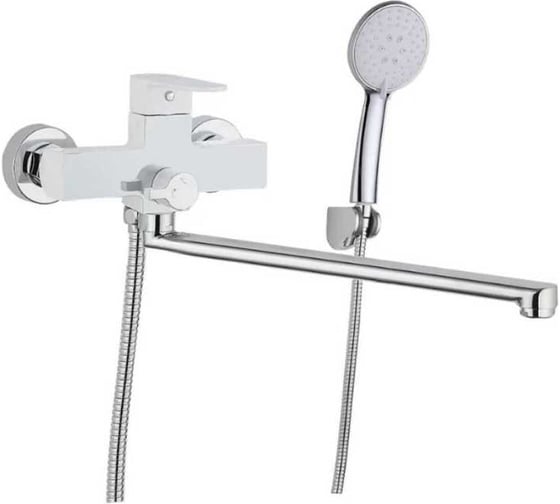 Смеситель для ванны однорычажный ViEiR с длинным изливом белый V283541-F 1