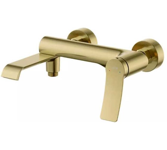 Смеситель для ванны однорычажный ViEiR короткий излив, матовое золото, настенный V483031-S 1