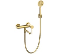 Смеситель для ванны однорычажный ViEiR короткий излив, нержавеющая сталь, матовое, золото настенный V463531-S