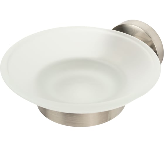 Мыльница стеклянная с держателем Zenfort 24585, никель 102111 1