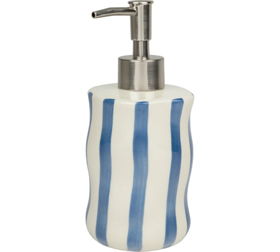 Дозатор для жидкого мыла Zenfort Ривьера, керамика, синяя полоска 106433 1