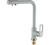 Смеситель для кухни под фильтр ViEiR высокий Г-образный молочный бежевый для мойки и использования системы очистки воды V15008-F2