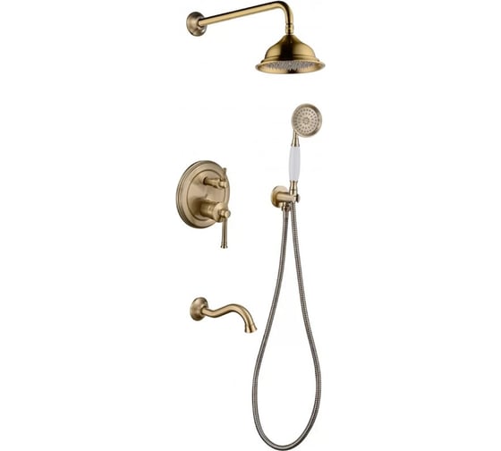 Встроенный смеситель для душа ViEiR однорычажный на 3 функции бронза скрытый монтаж V273563-D 1