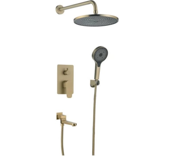 Встроенный смеситель для душа ViEiR на 3 функции матовое золото скрытый монтаж V283563-S 1