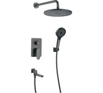 Встроенный смеситель для душа ViEiR на 3 функции графит скрытый монтаж V283563-G