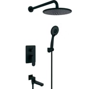 Встроенный смеситель для душа ViEiR на 3 функции черный скрытый монтаж V283563-C