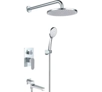 Встроенный смеситель для душа ViEiR на 3 функции хром/белый скрытый монтаж V283563-F