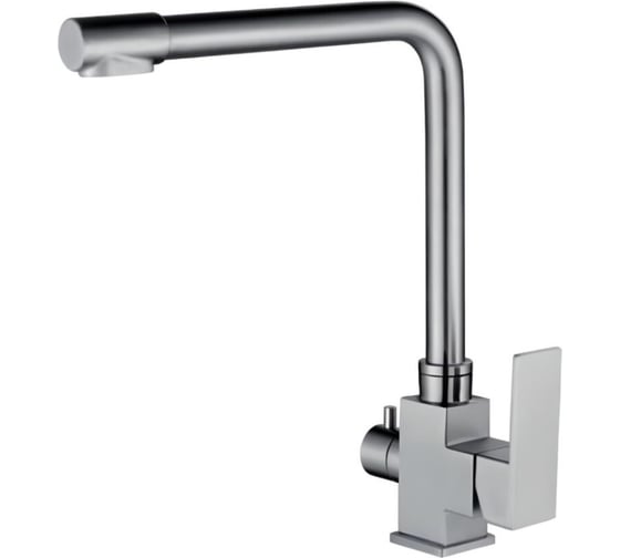 Смеситель для кухни под фильтр ViEiR высокий Г-образный нержавеющая сталь сатин для мойки и подключения системы фильтрации V15025 1