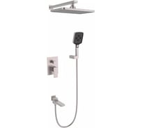 Встроенный смеситель для душа ViEiR на 3 режима сатин скрытый монтаж верхний и ручной душ V393563-N