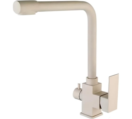 Смеситель для кухни под фильтр ViEiR высокий Г-образный нержавеющая сталь светло-бежевый для мойки и ежедневного использования V15025-B 1