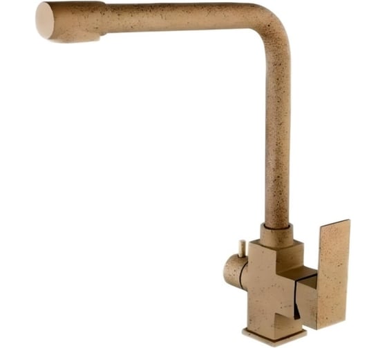 Смеситель для кухни под фильтр ViEiR высокий Г-образный нержавеющая сталь цвет охра для акцентной мойки и питьевой воды V15025-M 1