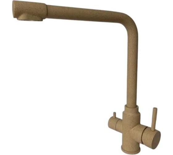 Смеситель для кухни под фильтр ViEiR высокий Г-образный нержавеющая сталь цвет охра для дизайнерской кухни и очищенной воды V15026-M 1