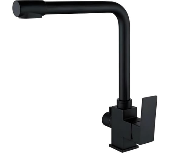 Смеситель для кухни под фильтр ViEiR высокий Г-образный нержавеющая сталь черный для современной кухни и фильтрованной воды V15025-C 1