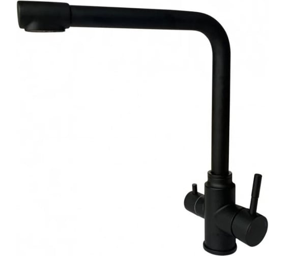 Смеситель для кухни под фильтр ViEiR высокий Г-образный нержавеющая сталь черный для стильной кухни и подачи фильтрованной воды V15026-C 1
