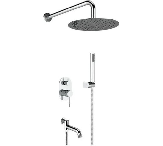 Встроенный смеситель для душа ViEiR на 3 режима хром скрытый монтаж верхний душ лейка и излив V403564 1