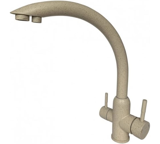 Смеситель для кухни под фильтр ViEiR высокий С-образный излив нержавеющая сталь бежевый для кухонной мойки V15024-A 1