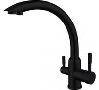 Смеситель для кухни под фильтр ViEiR высокий С-образный нержавеющая сталь черный для стильной кухни и очищенной воды V15024-C