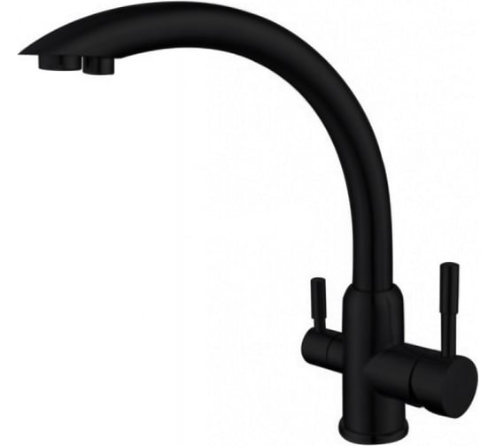 Смеситель для кухни под фильтр ViEiR высокий С-образный нержавеющая сталь черный для стильной кухни и очищенной воды V15024-C 1