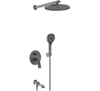 Встроенный смеситель для душа ViEiR 3-функции, латунь, скрытый монтаж, верхний и ручной душ, графит V343563-G