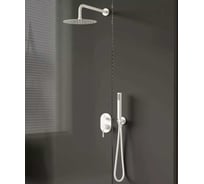 Встроенный смеситель для душа ViEiR на 2 режима, белый, скрытый монтаж, верхний и ручной душ V403563-F