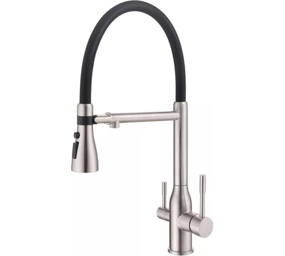 Смеситель для кухни под фильтр ViEiR магнитный сатин/черный для кухонной мойки V15050 1