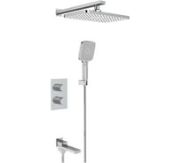 Встроенный смеситель для ванны термостатический ViEiR на 3 функции, хром, скрытый монтаж, с плоской панелью V25004-3